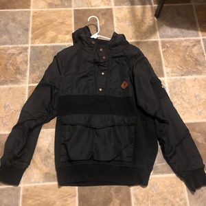 Black Volcom Windbreaker Jacket